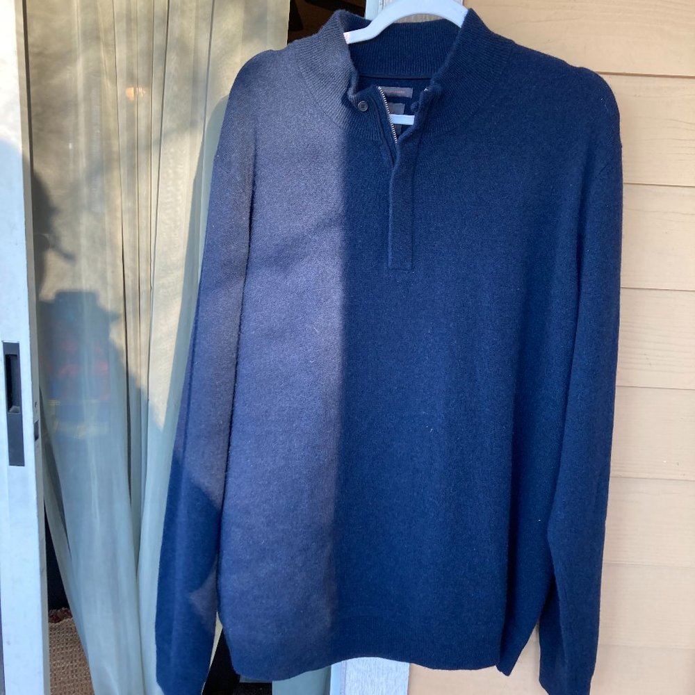 Monte Rosso Men's Navy Cashmere Sweater Size XL